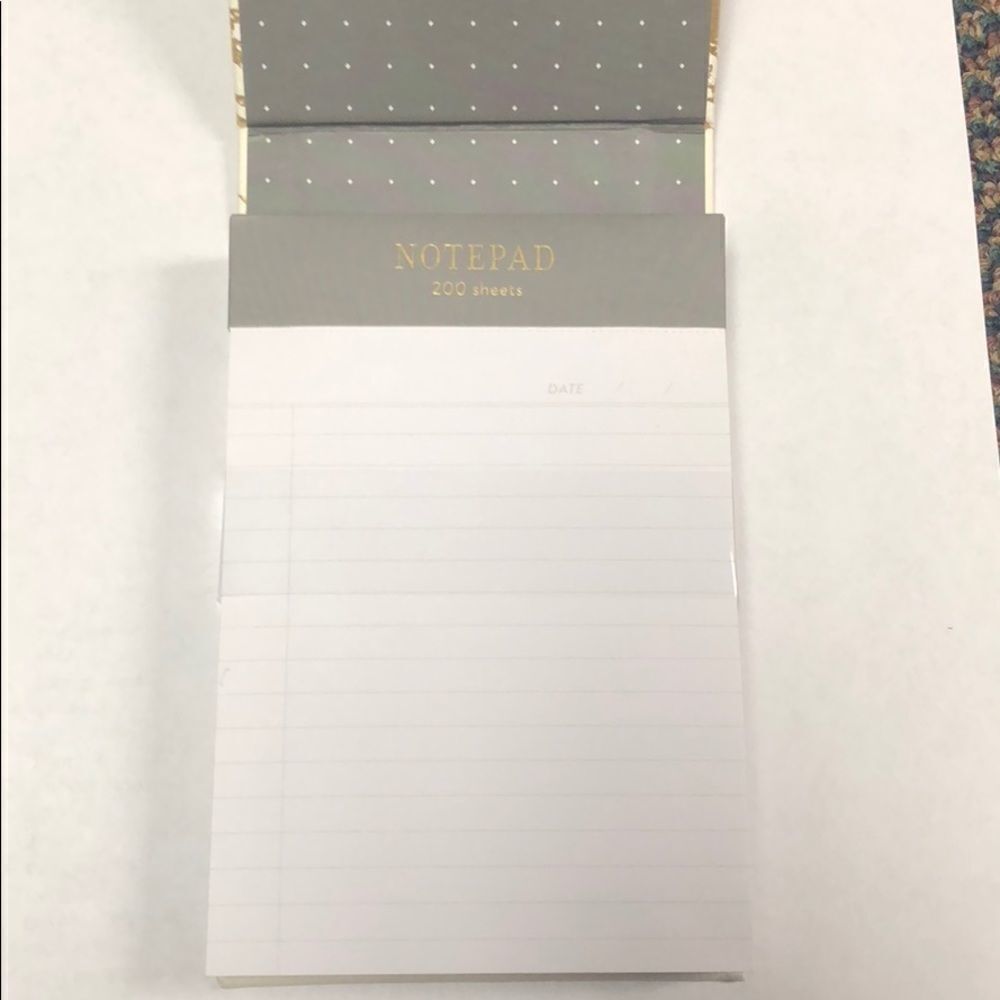 Fringe White & Gold Marble Notepad - Picture 2 of 4
